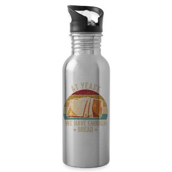 Funny bread baker - Water bottle with straw - silver - Right