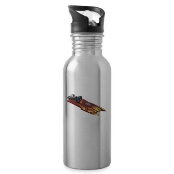 Drag Boat Racing I Drag Boat Driver Speedboat - Trinkflasche mit integriertem Trinkhalm - Lightsilver - Rechts