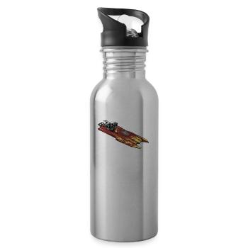 Drag Boat Racing I Drag Boat Driver Speedboat - Trinkflasche mit integriertem Trinkhalm - Lightsilver - Rechts