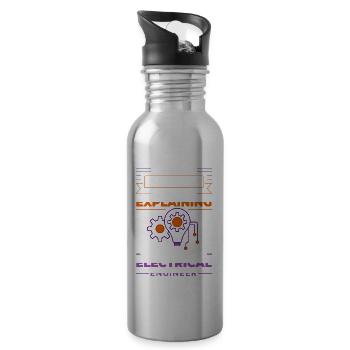 Ingénieur en génie électrique Recherche Développement - Gourde avec paille intégrée - argent clair - Droite