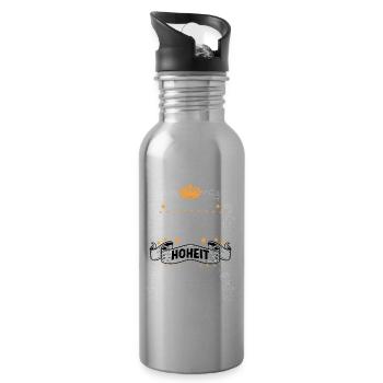 Beamter T witziges Spruch Motiv Beamte - Trinkflasche mit integriertem Trinkhalm - Lightsilver - Rechts