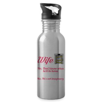 Elevator Elevator System Technician Woman Elevator Elevator - Water bottle with straw - silver - Right