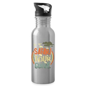 Safari Tour Guide - Trinkflasche mit integriertem Trinkhalm - Lightsilver - Rechts