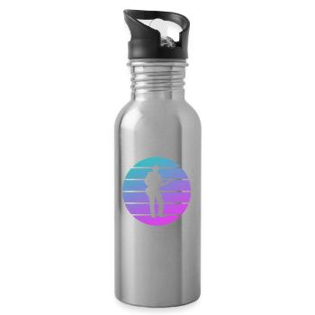 Retro Vintage Classic Bassist Bass Guitar - Trinkflasche mit integriertem Trinkhalm - Lightsilver - Rechts