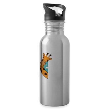 I Like Africa And Maybe Three People - Trinkflasche mit integriertem Trinkhalm - Lightsilver - Rechts