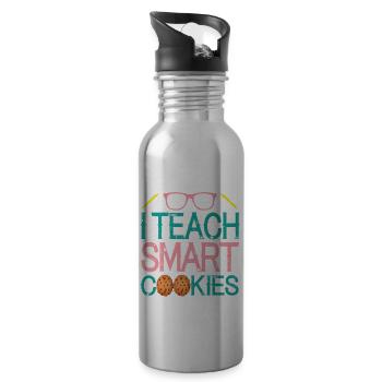 Funny teacher I teach smart cookies that - Water bottle with straw - silver - Right