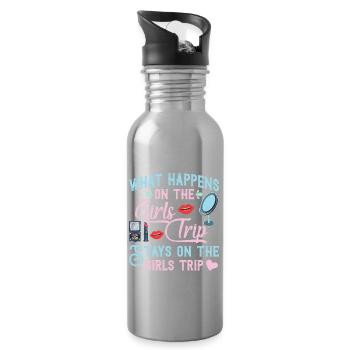 What happens on the girls' journey remains funny - Water bottle with straw - silver - Right