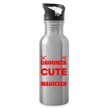 But It's Cute How You Thought I Was A Magician - Water bottle with straw - silver - Right