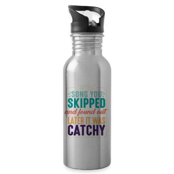 I'm That Song You Skipped 2 - Trinkflasche mit integriertem Trinkhalm - Lightsilver - Rechts