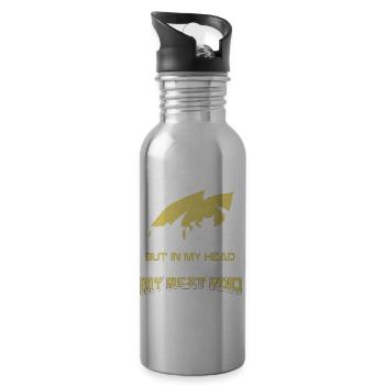 It may look like I'm - Water bottle with straw - silver - Right