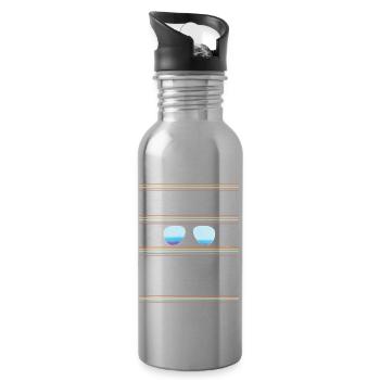 Vacay Mode Holiday Road Trip Holiday Outfit - Water bottle with straw - silver - Right