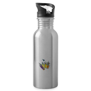 Ätherische Öl Diffusor Aromatherapie Pflanzen - Trinkflasche mit integriertem Trinkhalm - Lightsilver - Rechts