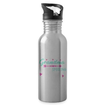 For the first time, grandma let the loot begin - Water bottle with straw - silver - Right