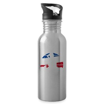 Drapeau Français Apiculture Apiculteur - Trinkflasche mit integriertem Trinkhalm - Lightsilver - Rechts