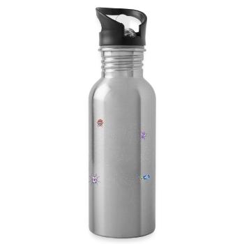 Wait I See A Bug Funny Bug Entomology Insects - Water bottle with straw - silver - Right