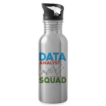 Data Analyst Squad 5 - Trinkflasche mit integriertem Trinkhalm - Lightsilver - Rechts