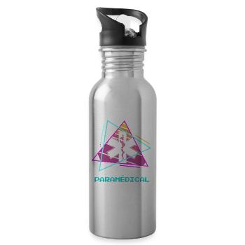 Retro Paramédical EMS Ambulancier - Gourde avec paille intégrée - argent clair - Droite