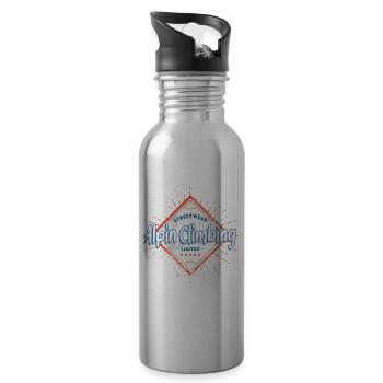 Alpine climbing Climbing Climbing Mountains Nature - Water bottle with straw - silver - Right