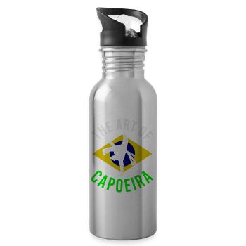 L’art de la danse de capoeira style arts martiaux arts martiaux - Gourde avec paille intégrée - argent clair - Droite