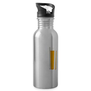 Hefe Nice Day Lustiges Bier Hobbybrauer Weizen - Trinkflasche mit integriertem Trinkhalm - Lightsilver - Rechts