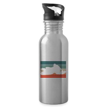 Retro It's Now Hoarding If It's For My Snowmobile - Water bottle with straw - silver - Right