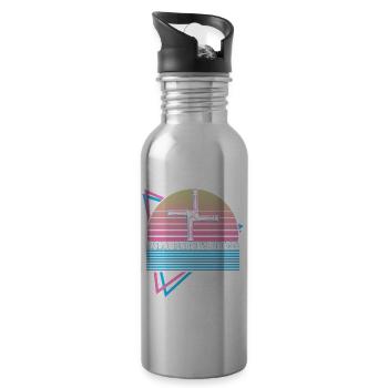 La Croix de Sainte Brigitte Rétro - Gourde avec paille intégrée - argent clair - Droite