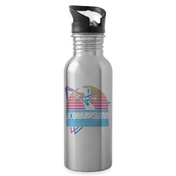 Thalassa Göttin Altgriechisch Griechische Mytholog - Trinkflasche mit integriertem Trinkhalm - Lightsilver - Rechts