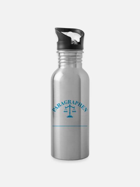 Paragraphen Flüsterer Anwalt Jura Studium Jurist - Trinkflasche mit integriertem Trinkhalm - Lightsilver