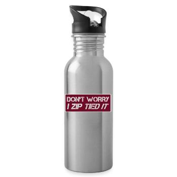 Don't worry, I've bound it if - Water bottle with straw - silver - Right