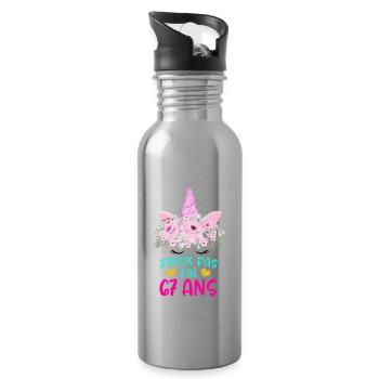 Enfant T Shirt 67 Ans Fille Anniversaire Cadeau - Water bottle with straw - silver - Right