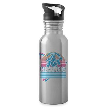 Uranus Griechischer Gott Antike griechische Mythol - Trinkflasche mit integriertem Trinkhalm - Lightsilver - Rechts