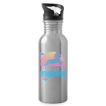 Lamiai Vampire mythical creatures Greek mythology Re - Water bottle with straw - silver - Right