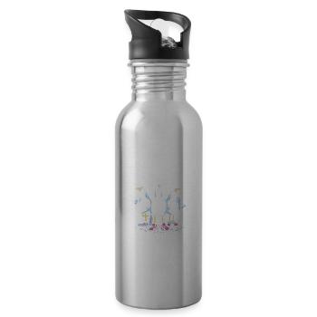 Apropos Möwe Möwie Noch een Norddeutschland - Trinkflasche mit integriertem Trinkhalm - Lightsilver - Rechts