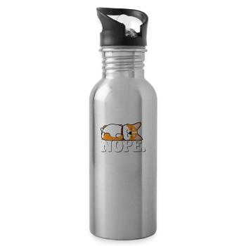 Corgi - Water bottle with straw - silver - Right