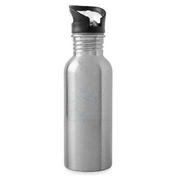 Star constellation Zodiac sign Sagittarius - Water bottle with straw - silver - Right
