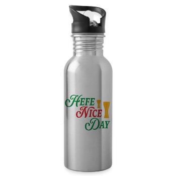 Hefe Nice Day Alkohol Brauer Bierbrauen Bier - Trinkflasche mit integriertem Trinkhalm - Lightsilver - Rechts