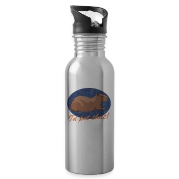 Capybara Capybaras Cadeau - Gourde avec paille intégrée - argent clair - Droite