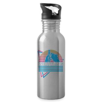Schnitzmaschine Whittler Retro - Trinkflasche mit integriertem Trinkhalm - Lightsilver - Rechts