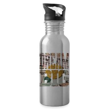 DREAM BIG - Trinkflasche mit integriertem Trinkhalm - Lightsilver - Rechts