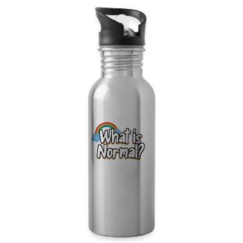 What is standard time for modern thinking lqbtq - Water bottle with straw - silver - Right