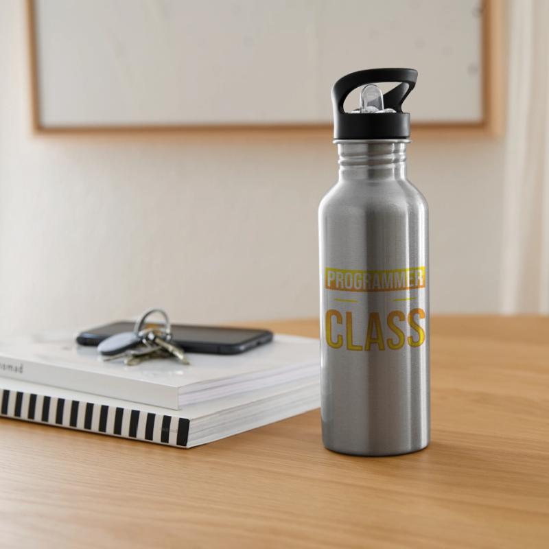 This Java Programmer has Class Programming Coding Trinkflasche mit integriertem Trinkhalm