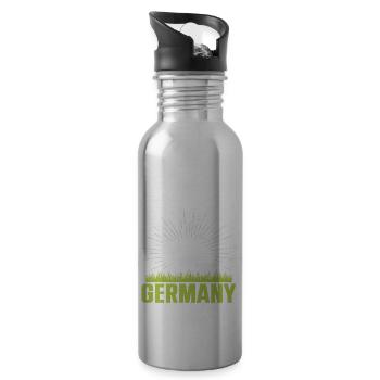 Mäht In Germany Garten Gartenarbeit Rasenmäher - Trinkflasche mit integriertem Trinkhalm - Lightsilver - Rechts