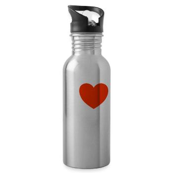 P12 Fichtelberg - Trinkflasche mit integriertem Trinkhalm - Lightsilver - Rechts