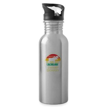 Moose - Water bottle with straw - silver - Right
