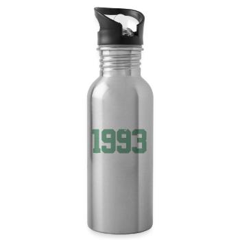30 ans né en 1993 rétro 30e anniversaire - Gourde avec paille intégrée - argent clair - Droite