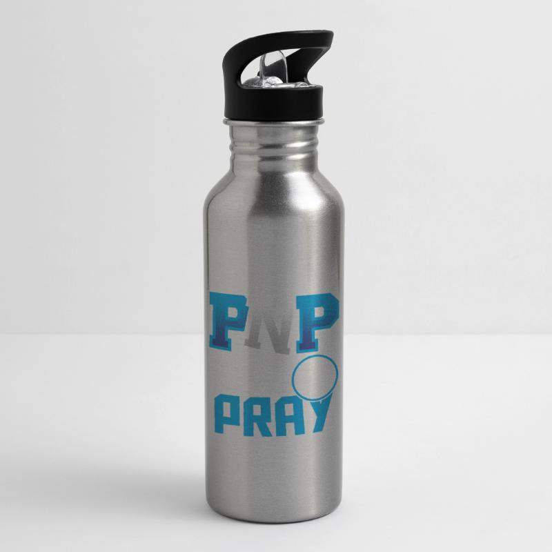 PnP = Plug'n'Pray Programming Programmer Coding Trinkflasche mit integriertem Trinkhalm