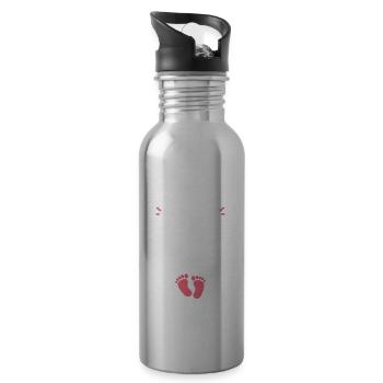 Did Someone Say Tiny Humans Neonatal Nurse NICU - Water bottle with straw - silver - Right