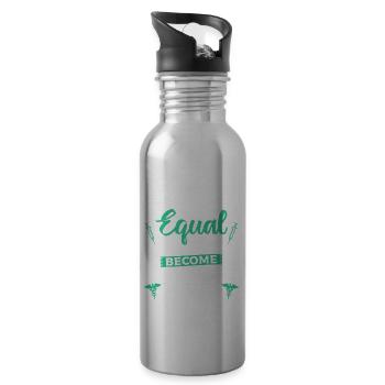 Only The Finest Become Correctional Nurses RN - Water bottle with straw - silver - Right