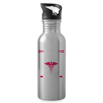 Sei immer du selbst, es sei denn, du kannst ein Geriater sein - Trinkflasche mit integriertem Trinkhalm - Lightsilver - Rechts