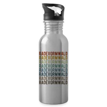 Radevormwald Town Retro Vintage - Gourde avec paille intégrée - argent clair - Droite